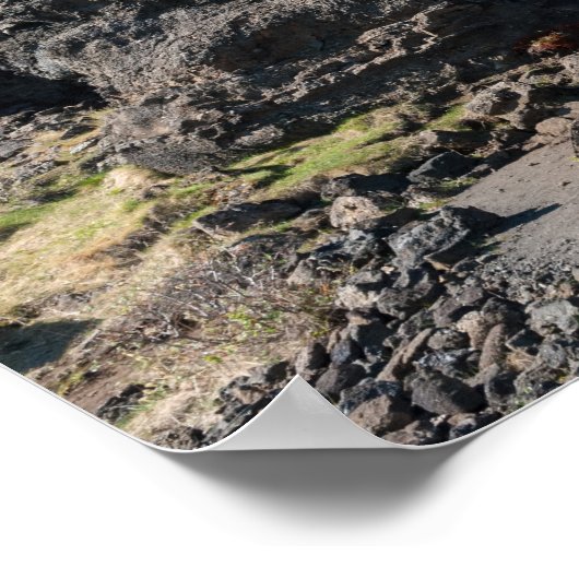 Lava-venster in Dimmuborgir, gebied Myvatn - IJsla Poster (Hoek)