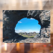 Lava-venster in Dimmuborgir, gebied Myvatn - IJsla Raamsticker (Vel 2)