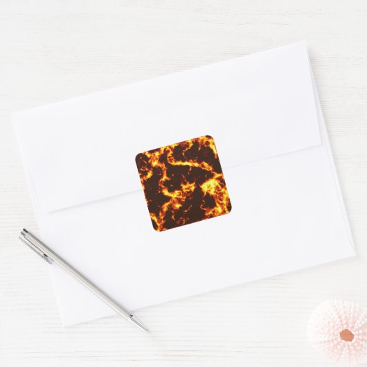 Lava Vierkante Sticker (Envelop)