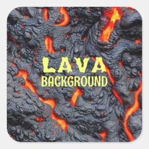 Lava Vierkante Sticker