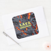 Lava Vierkante Sticker (Envelop)