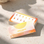 Lava Yellow Gradient Kaart voor Nail Techs & Salon Visitekaartje