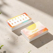 Lava Yellow Gradient Kaart voor Nail Techs & Salon Visitekaartje