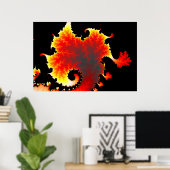 Lava-Zee - Fractal Poster (Thuiskantoor)