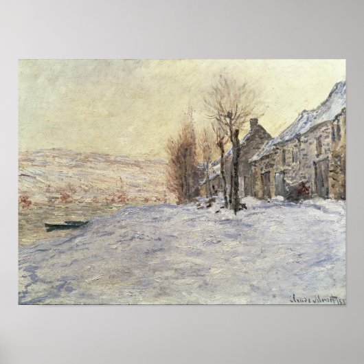 Lavacourt under Snow, c.1878-81 Poster (Voorkant)