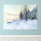 Lavacourt zon en sneeuw canvas afdruk (Insitu (Houten vloer))