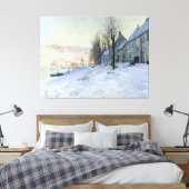 Lavacourt zon en sneeuw canvas afdruk (Insitu (Slaapkamer))