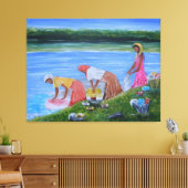 Lavadeiras Canvas Afdruk (Insitu (Woonkamer))