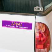 "LAVAL IS WAAR IK GELUKKIG BEN!" (Canada) Bumpersticker (Op Truck)
