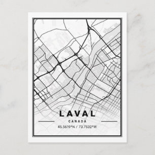 Laval Quebec Canada Travel City Map Briefkaart