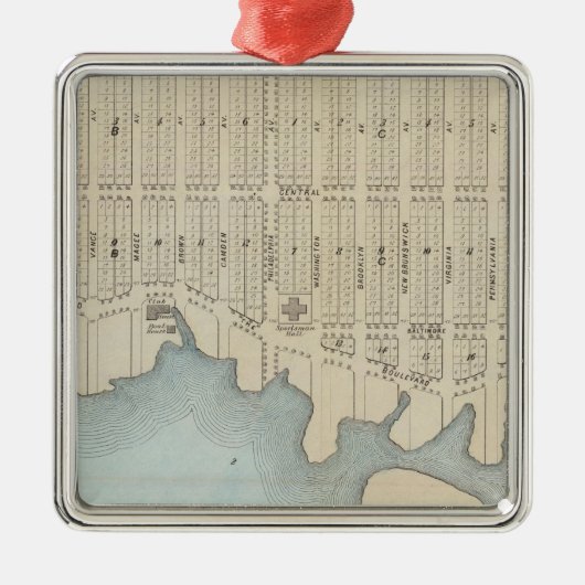 Lavallette City by the Zee, Squan Beach, NJ Metalen Ornament (Voorkant)