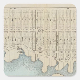 Lavallette City by the Zee, Squan Beach, NJ Vierkante Sticker
