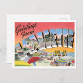 Lavallette, New Jersey Big Letters Briefkaart (Voorkant / Achterkant)