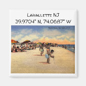 Lavallette NJ Map coördineert stijl Magneet (Voorkant)