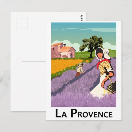 Lavanda Field in Provence, Frankrijk Briefkaart (Voorkant / Achterkant)
