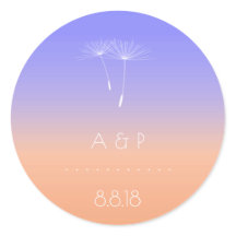 Lavanda Peach Grey Pastel Ombre paardenbloem