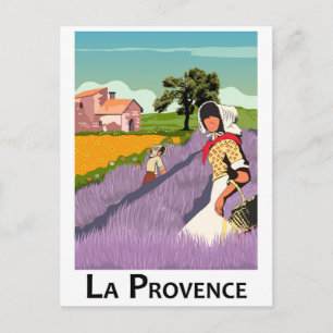 Lavandaveld in Provence, Frankrijk Briefkaart