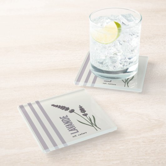 Lavande est. Nature Glazen Onderzetter (Schuin)