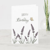 Lavande flowers and butterflies kaart (Voorkant)