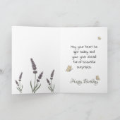 Lavande flowers and butterflies kaart (Binnen)