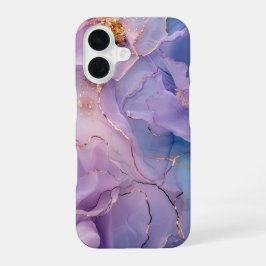 Lavande Royale Luxury Soft Purple Marble Gold iPhone 16 Hoesje