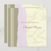 Lavander Cream Bridal Shower-uitnodigingskaarten Kaart (Voorkant / Achterkant)