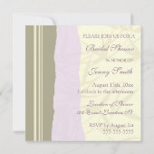 Lavander Cream Bridal Shower-uitnodigingskaarten Kaart (Achterkant)