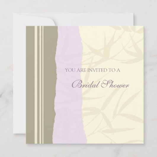 Lavander Cream Bridal Shower-uitnodigingskaarten Kaart (Voorkant)