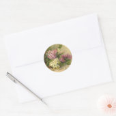 Lavander en witte schoonheid ronde sticker (Envelop)