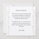 Lavander Floral Script Love Heart Wedding (Achterkant)