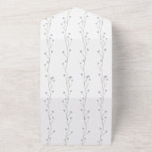 Lavander Floral Wedding Invitation All In One Uitnodiging (Buitenkant)