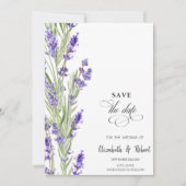 Lavander groen Bewaar de datum Save The Date (Voorkant)