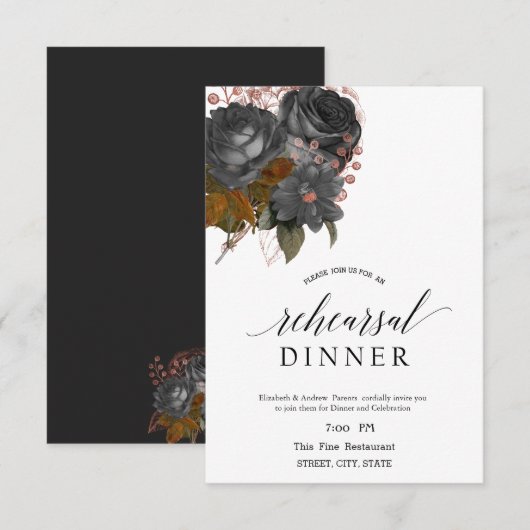 Lavander Groen repetitie diner Kaart (Voorkant / Achterkant)