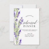 Lavander Groen repetitie diner Kaart (Voorkant)