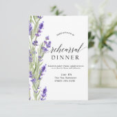 Lavander Groen repetitie diner Kaart (Staand voorkant)