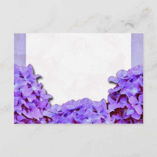 Lavander Hydrangeas Kamerreserveringen Informatiekaartje (Achterkant)