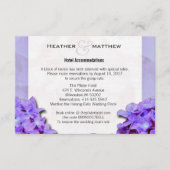 Lavander Hydrangeas Kamerreserveringen Informatiekaartje (Voorkant)