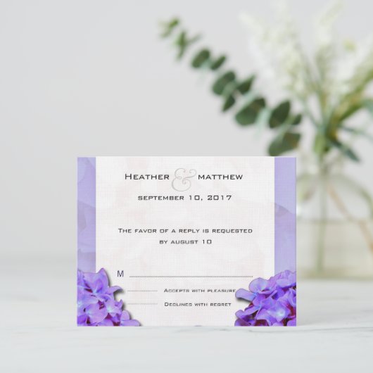 Lavander Hydrangeas RSVP (Staand voorkant)