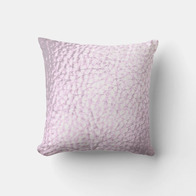 Lavander Parel Faux Lederen Ontwerp Kussen (Voorkant)