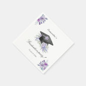  Lavander Purple Floral Graduation  Servet (Hoek)