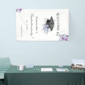 Lavander Purple Floral Graduation welcome banner (Beurs)