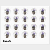 lavander ronde sticker (Vel)