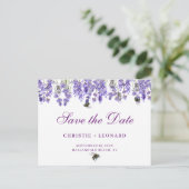 Lavander Simple Elegant Save the Date Briefkaart (Staand voorkant)