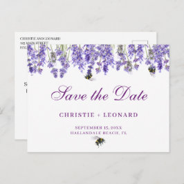 Lavander Simple Elegant Save the Date Briefkaart