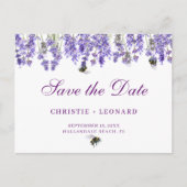 Lavander Simple Elegant Save the Date Briefkaart (Voorkant)