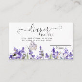 Lavander Vlinders Botanisch Baby shower Informatiekaartje (Voorkant)