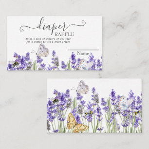 Lavander Vlinders Botanisch Baby shower Informatiekaartje