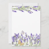 Lavander Vlinders Botanisch Baby shower Kaart (Achterkant)