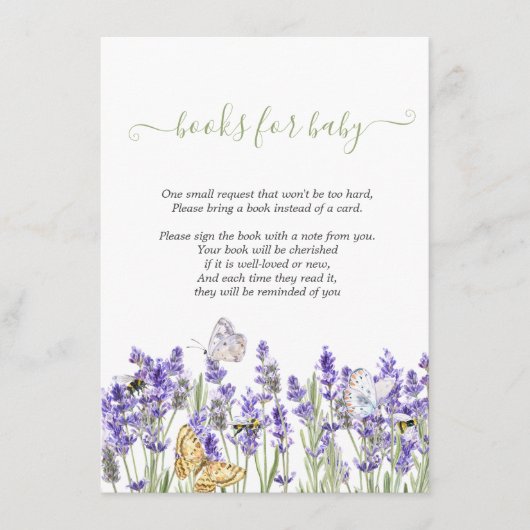 Lavander Vlinders Botanisch Informatiekaartje (Voorkant)