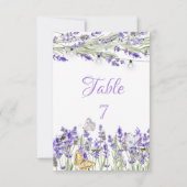 Lavander Vlinders Botanische Strijklichten Kaart (Achterkant)